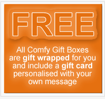 Comfy Gift Boxes - pamper gift baskets UK, free gift wrapping and gift card personalised with your own message