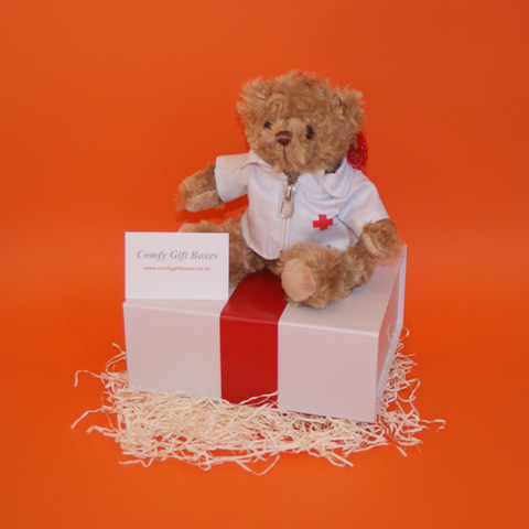 Small get well teddy bear gift ideas UK delivery, get well gifts for work mates in hospital, hospital get well doctor teddy bear gifts for friends, soft toy gifts UK