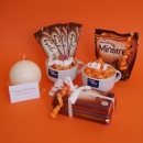 Galaxy hot chocolate gift hampers with Jamie Oliver Comfy Cups UK, chocolate presents delivered UK, chocolate pampering gifts delivered