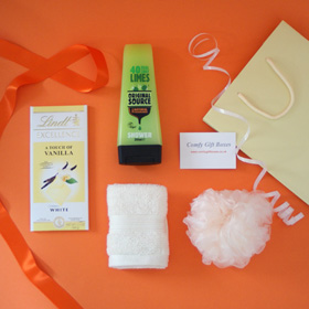 Thank you pamper gift bags, thank you gifts, small thank you gift ideas UK, mini thank you presents, thank you chocolate and pamper gifts delivered