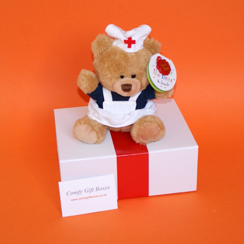 Small get well soon teddy bear gift ideas for friends UK delivery, mini get well gifts for children in hospital, hospital get well nurse gifts, small pamper feel better gifts for friends