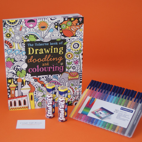 Therapeutic colouring gift set, mindfulness get well presents for young adults, get well gifts to pass the time in hospital, fun get well soon gift ideas for teenagers UK delivery